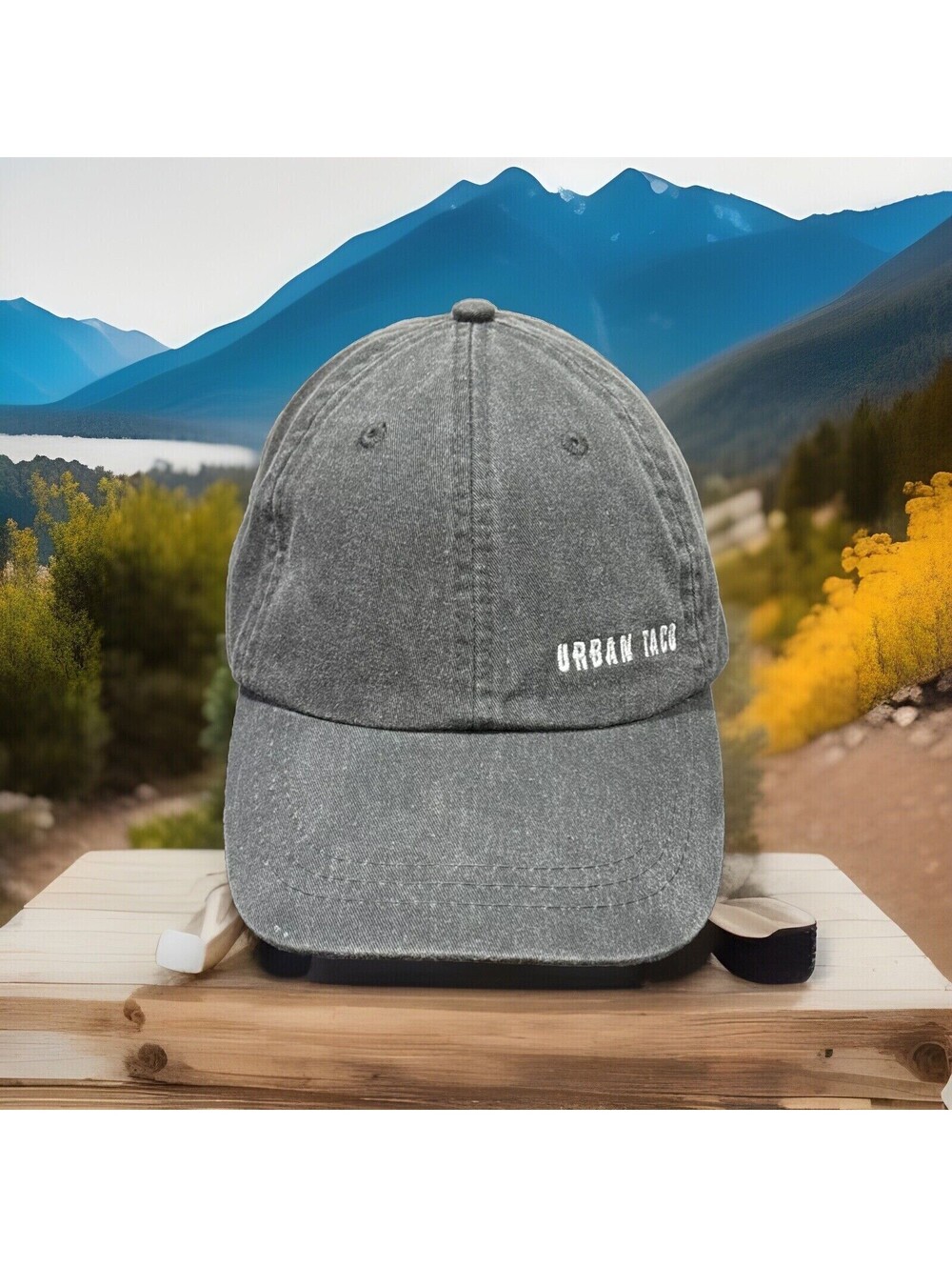 Urban Taco Mexican Restaurant Torta Tex Mex Beef Queso Cheese Grey Baseball Cap